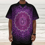 Sahasrara Chakra Spiritual Print Textured Short Sleeve Shirt