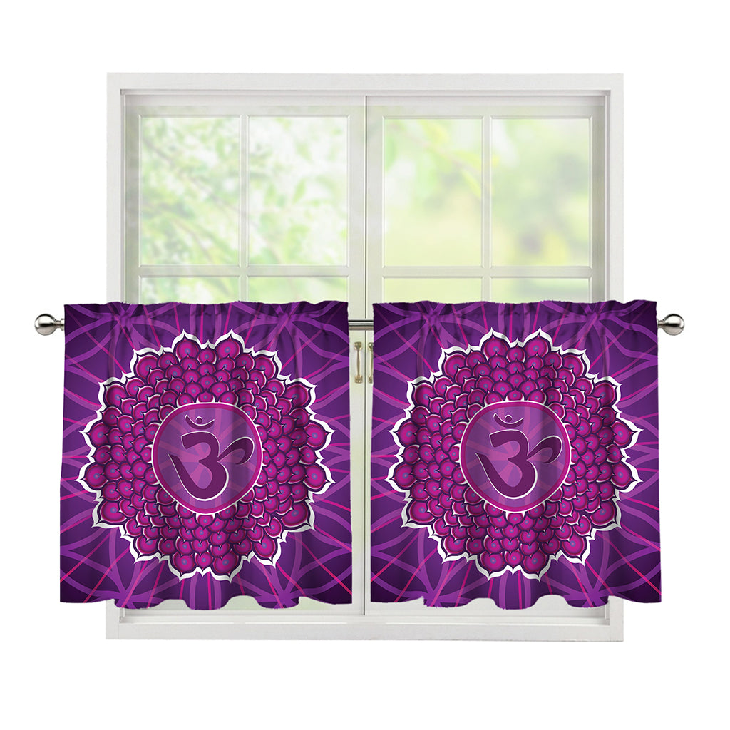 Sahasrara Chakra Spiritual Print Tier Curtains
