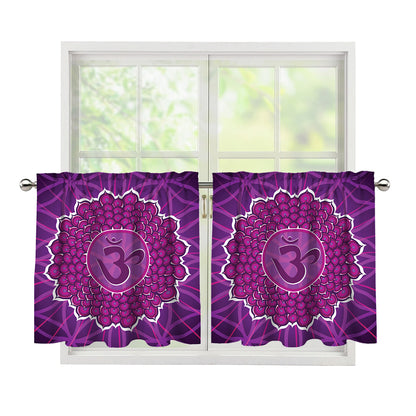 Sahasrara Chakra Spiritual Print Tier Curtains