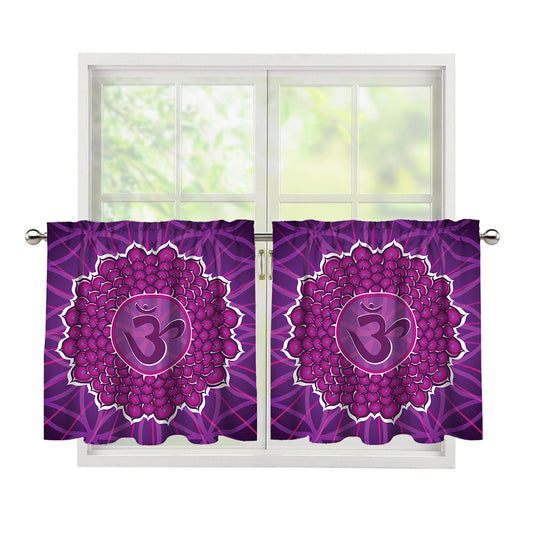 Sahasrara Chakra Spiritual Print Tier Curtains