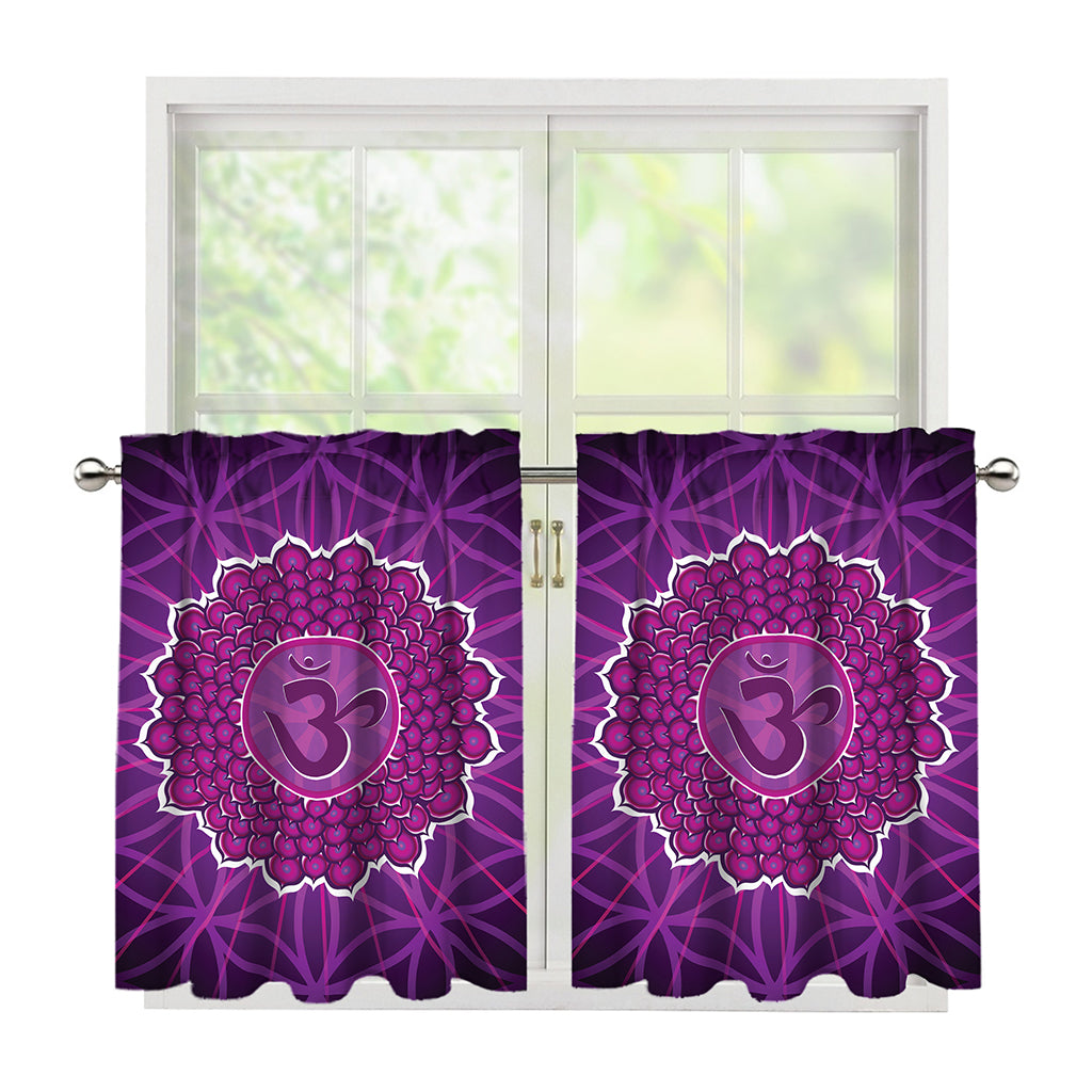 Sahasrara Chakra Spiritual Print Tier Curtains