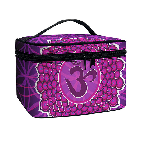 Sahasrara Chakra Spiritual Print Travel Makeup Bag