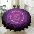 Sahasrara Chakra Spiritual Print Waterproof Round Tablecloth