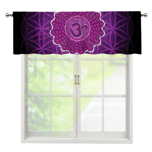 Sahasrara Chakra Spiritual Print Window Valance
