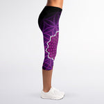 Sahasrara Chakra Spiritual Print Women's Capri Leggings