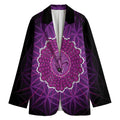 Sahasrara Chakra Spiritual Print Women's Cotton Blazer