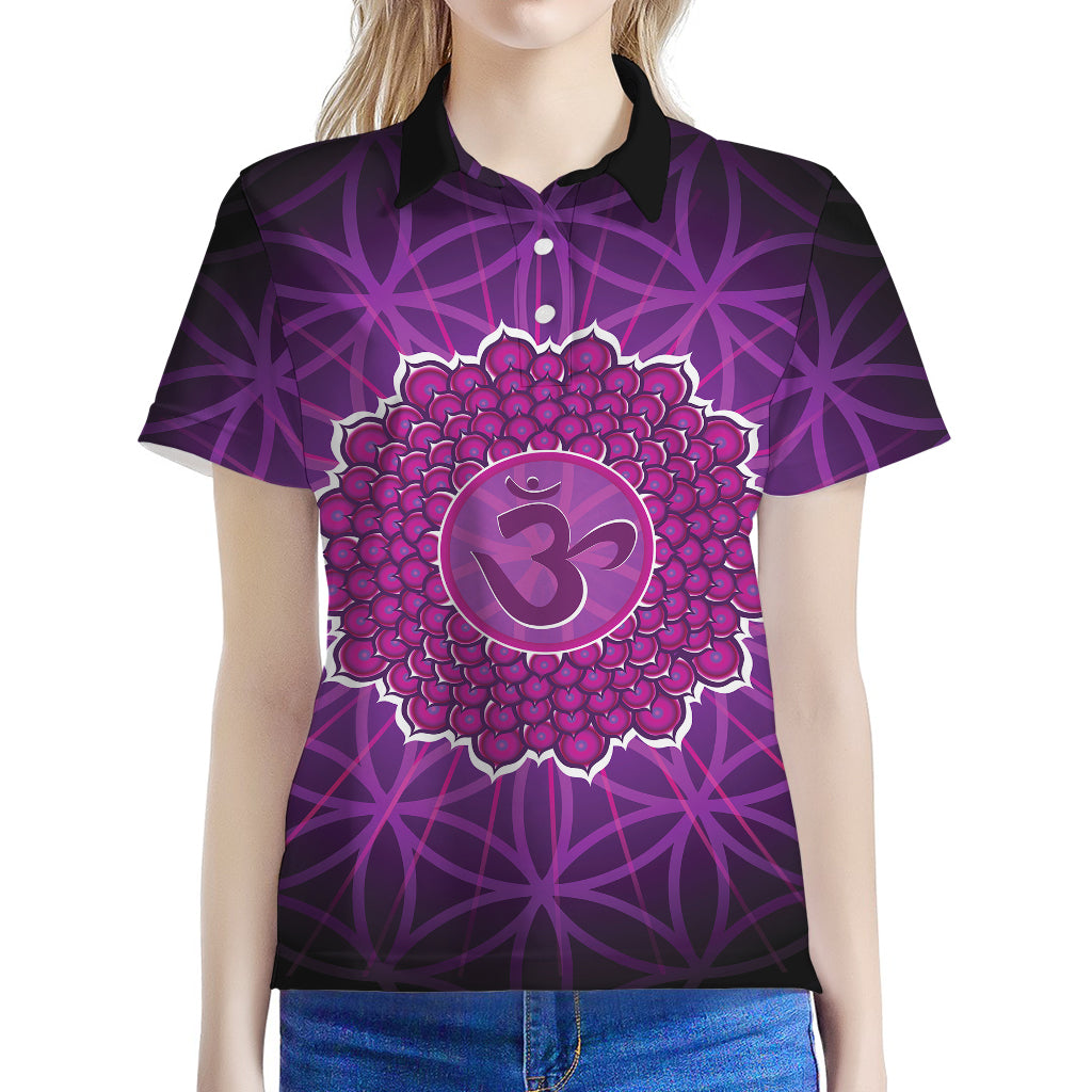 Sahasrara Chakra Spiritual Print Women's Polo Shirt