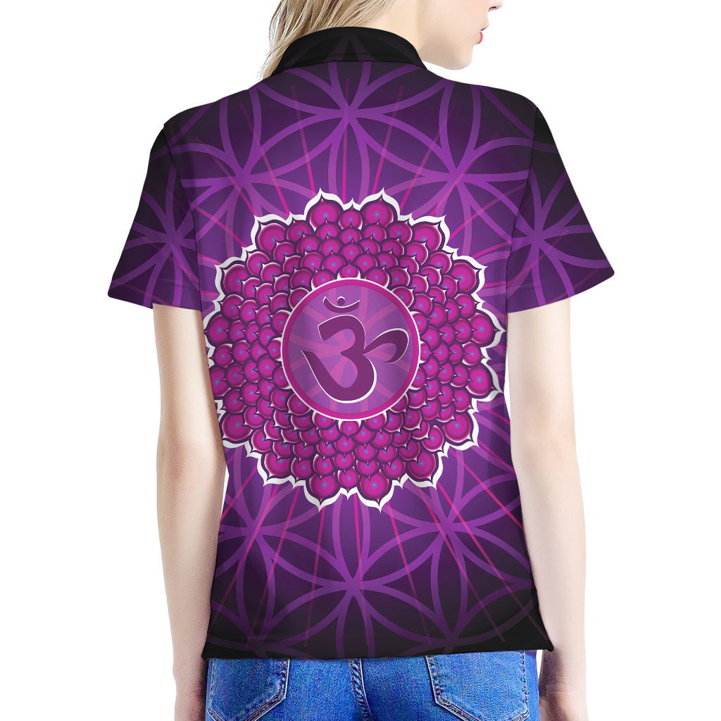 Sahasrara Chakra Spiritual Print Women's Polo Shirt