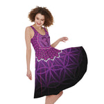 Sahasrara Chakra Spiritual Print Women's Sleeveless Dress
