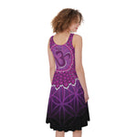 Sahasrara Chakra Spiritual Print Women's Sleeveless Dress