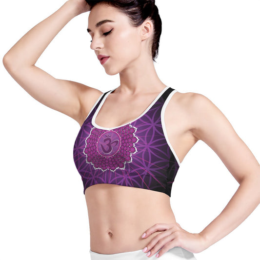 Sahasrara Chakra Spiritual Print Women's Sports Bra