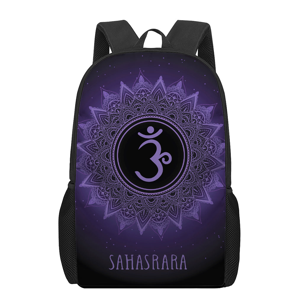 Sahasrara Chakra Symbol Print 17 Inch Backpack