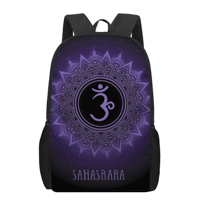Sahasrara Chakra Symbol Print 17 Inch Backpack