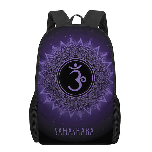 Sahasrara Chakra Symbol Print 17 Inch Backpack