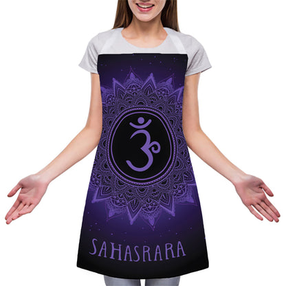 Sahasrara Chakra Symbol Print Adjustable Apron