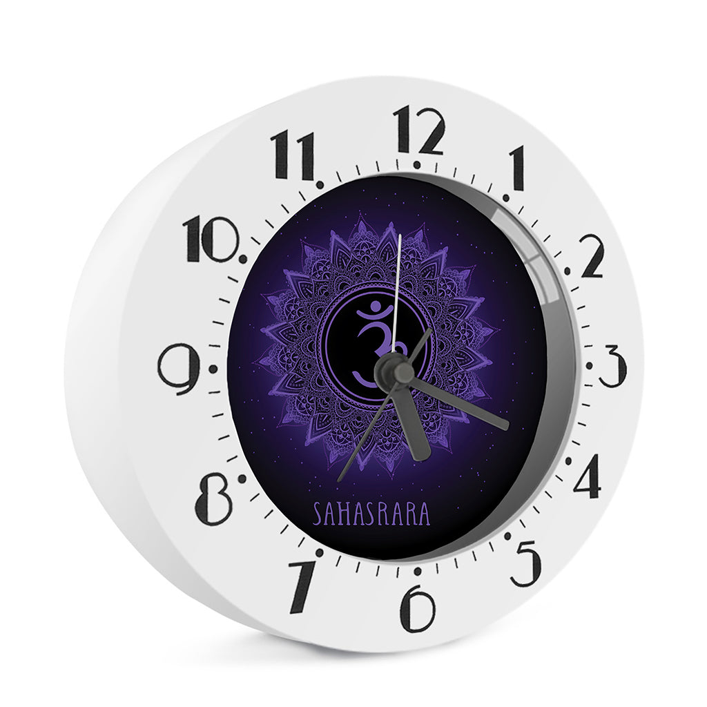 Sahasrara Chakra Symbol Print Alarm Clock