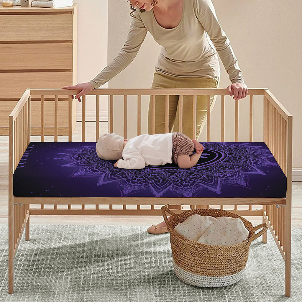 Sahasrara Chakra Symbol Print Baby Crib Sheet