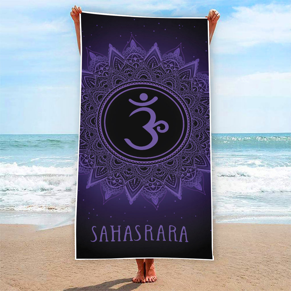 Sahasrara Chakra Symbol Print Beach Towel