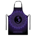 Sahasrara Chakra Symbol Print Bib Apron With Pocket