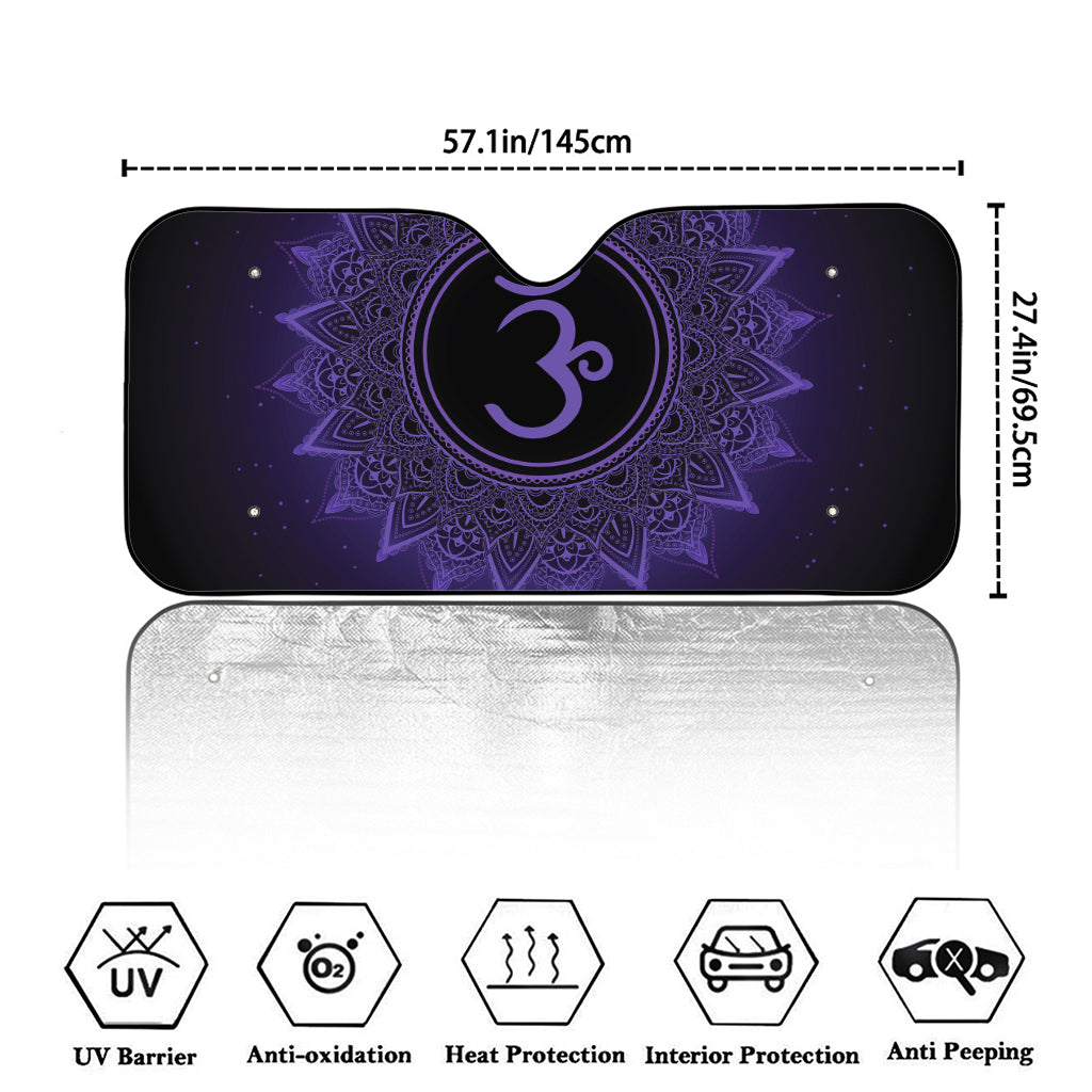 Sahasrara Chakra Symbol Print Car Windshield Sun Shade