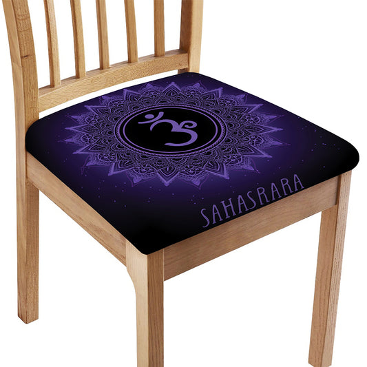 Sahasrara Chakra Symbol Print Chair Cushion Cover