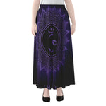 Sahasrara Chakra Symbol Print Chiffon Maxi Skirt