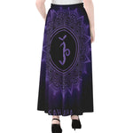 Sahasrara Chakra Symbol Print Chiffon Maxi Skirt