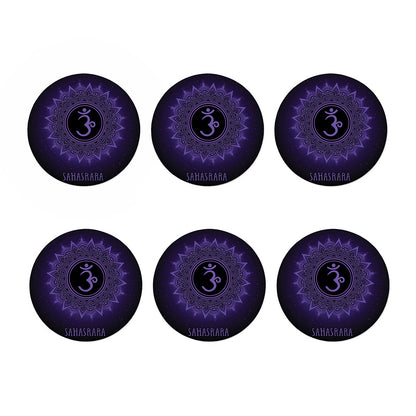 Sahasrara Chakra Symbol Print Coaster Set