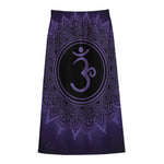 Sahasrara Chakra Symbol Print Cotton Front Slit Maxi Skirt
