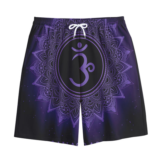 Sahasrara Chakra Symbol Print Cotton Shorts