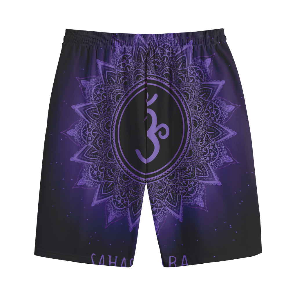 Sahasrara Chakra Symbol Print Cotton Shorts