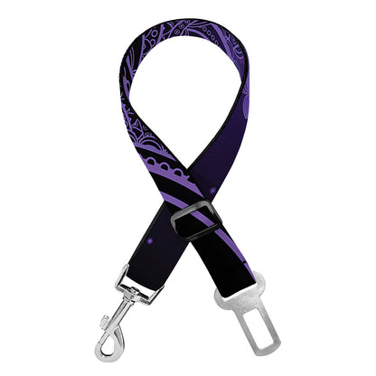 Sahasrara Chakra Symbol Print Dog Seat Belt
