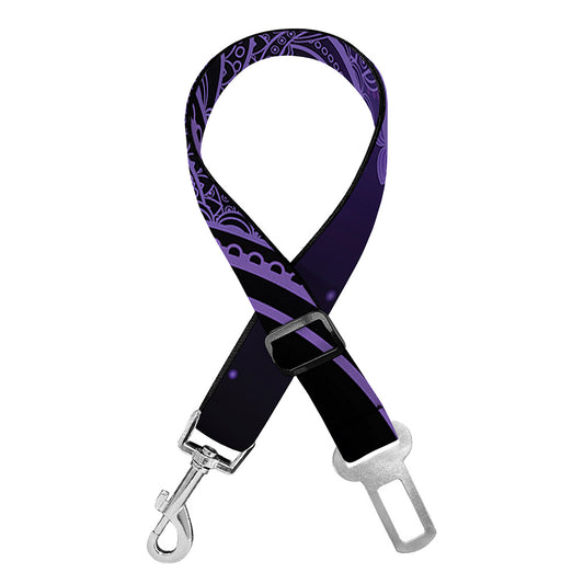 Sahasrara Chakra Symbol Print Dog Seat Belt