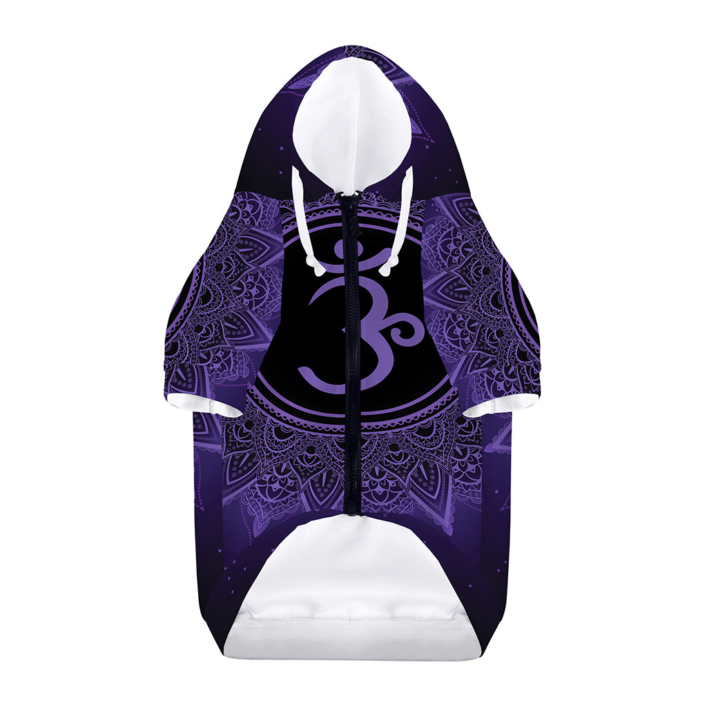 Sahasrara Chakra Symbol Print Dog Zip Up Hoodie