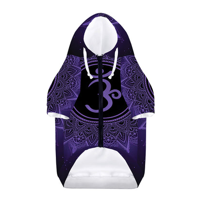 Sahasrara Chakra Symbol Print Dog Zip Up Hoodie
