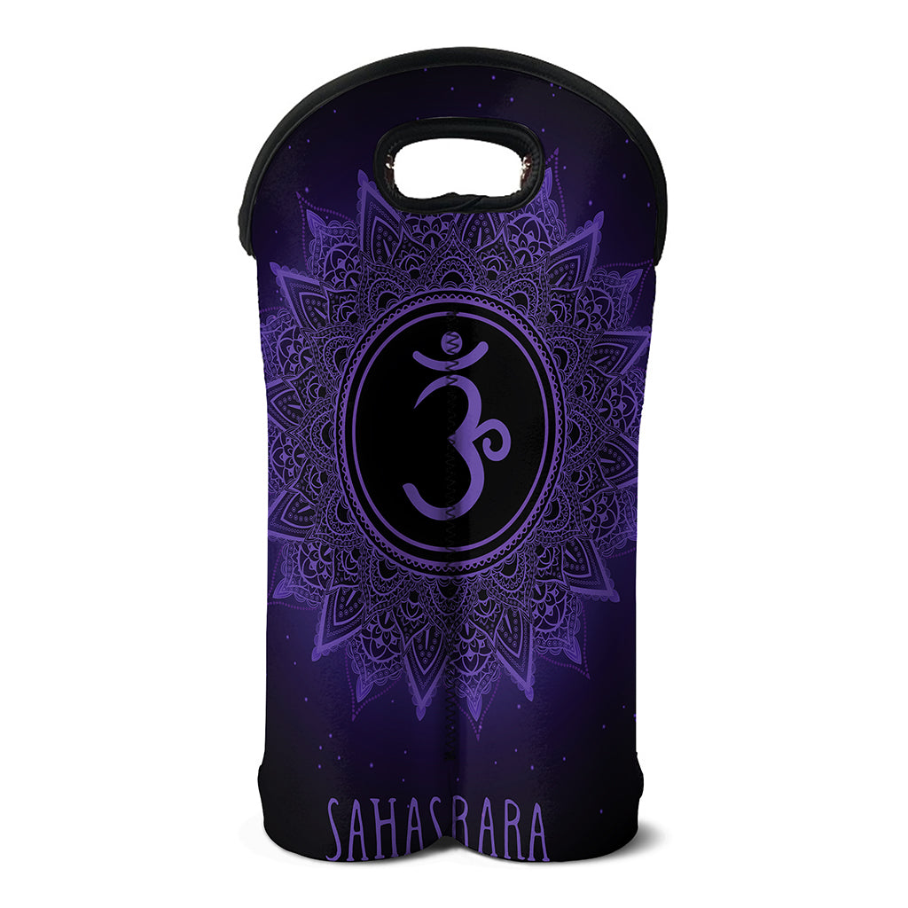 Sahasrara Chakra Symbol Print Double Neoprene Wine Tote