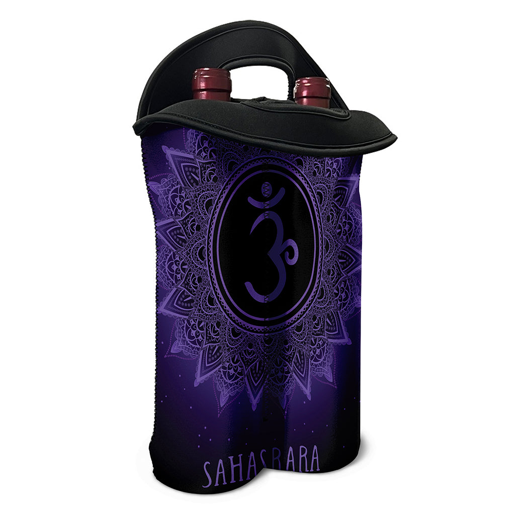 Sahasrara Chakra Symbol Print Double Neoprene Wine Tote