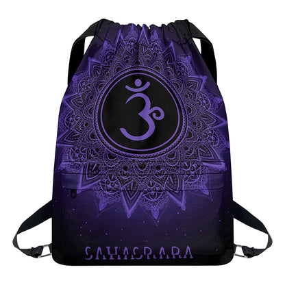 Sahasrara Chakra Symbol Print Drawstring Backpack