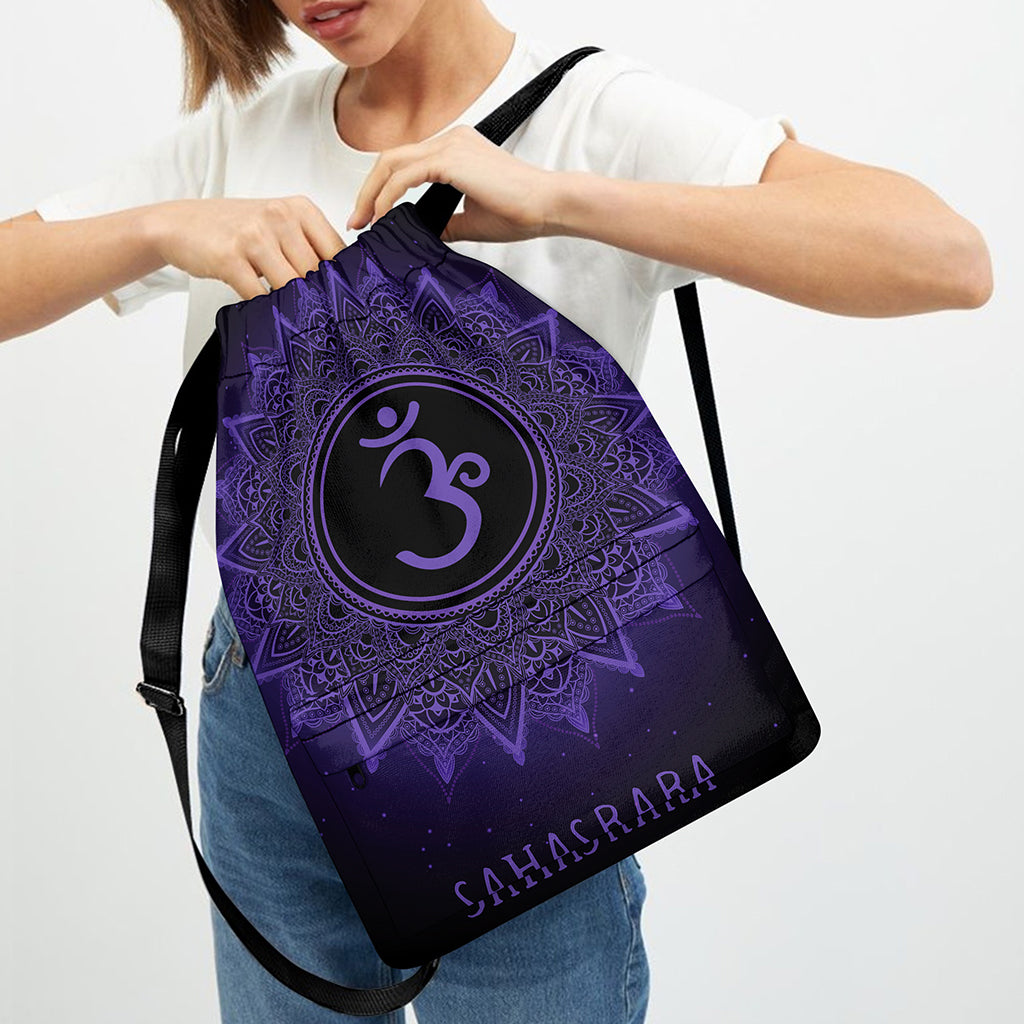 Sahasrara Chakra Symbol Print Drawstring Backpack