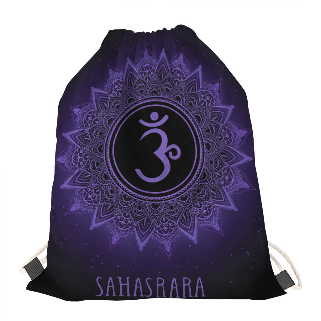 Sahasrara Chakra Symbol Print Drawstring Bag