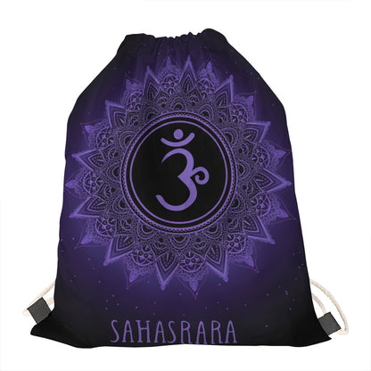 Sahasrara Chakra Symbol Print Drawstring Bag
