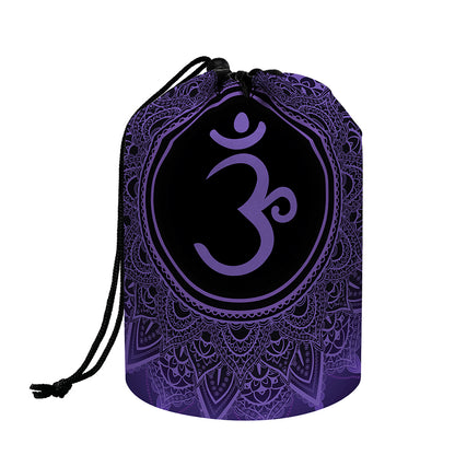 Sahasrara Chakra Symbol Print Drawstring Makeup Bag