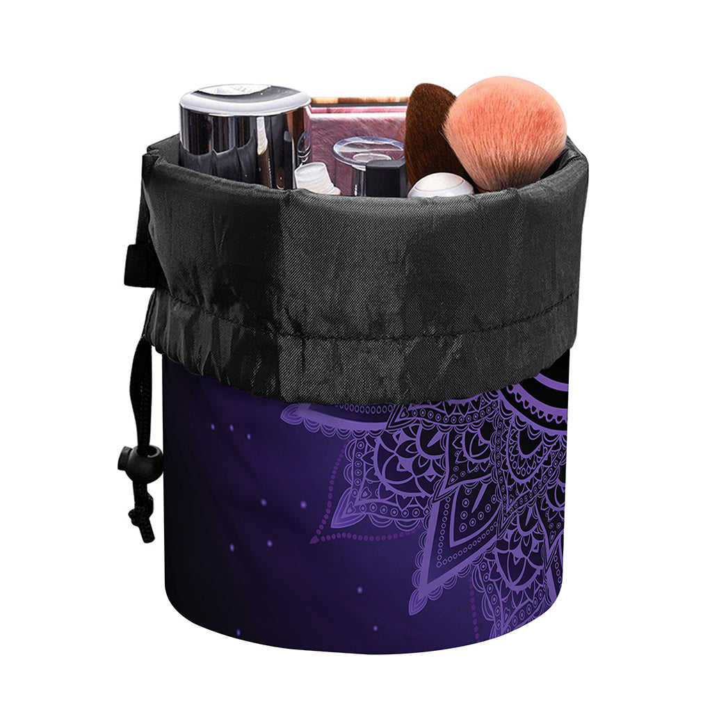 Sahasrara Chakra Symbol Print Drawstring Makeup Bag