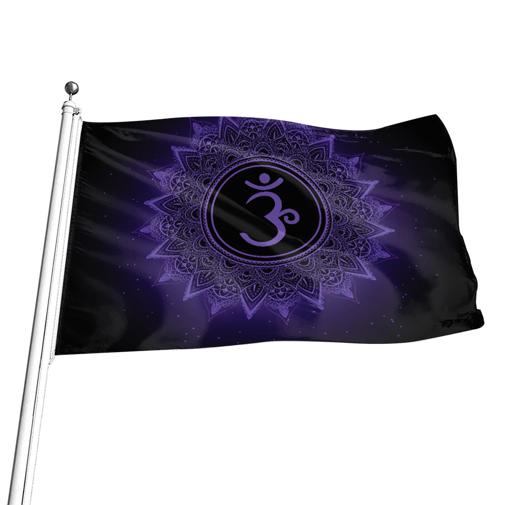 Sahasrara Chakra Symbol Print Flag