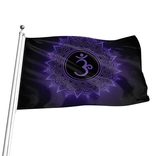 Sahasrara Chakra Symbol Print Flag