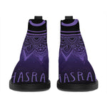 Sahasrara Chakra Symbol Print Flat Ankle Boots