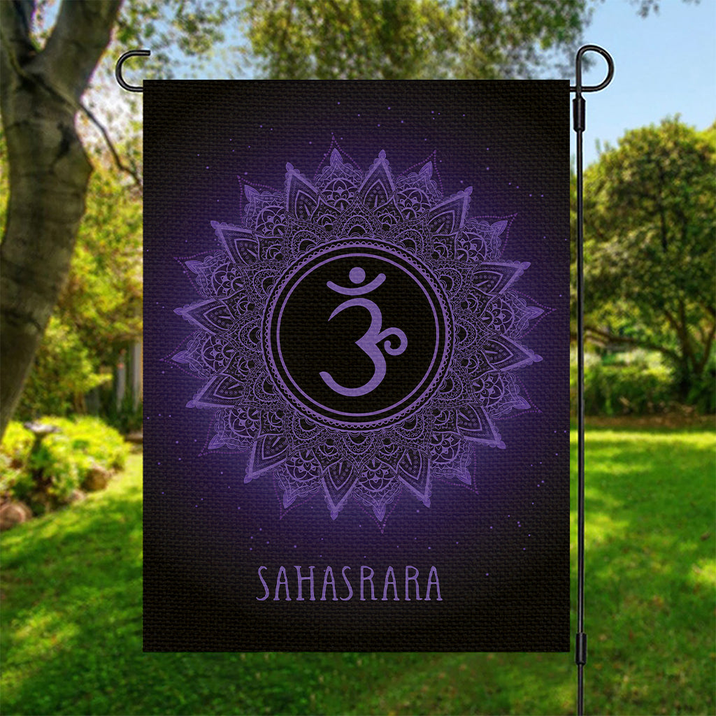 Sahasrara Chakra Symbol Print Garden Flag