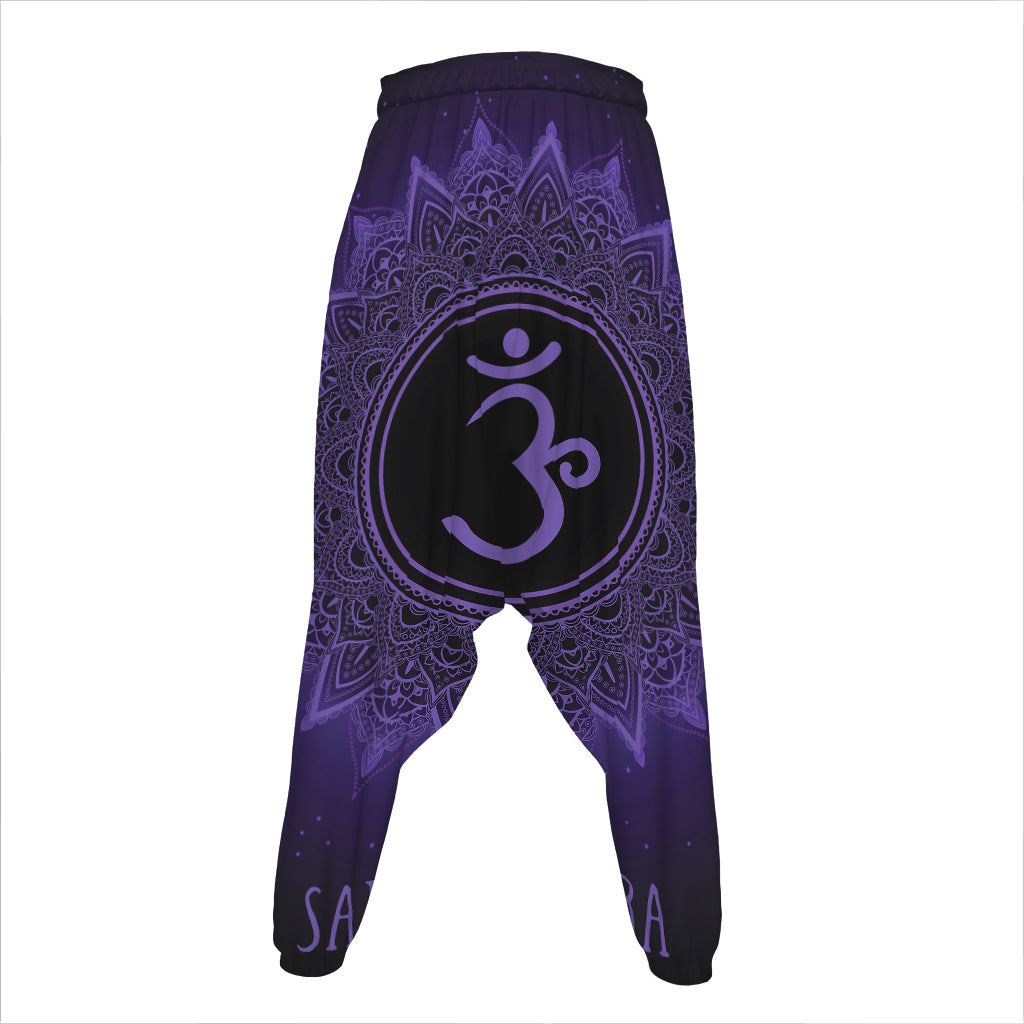 Sahasrara Chakra Symbol Print Hammer Pants