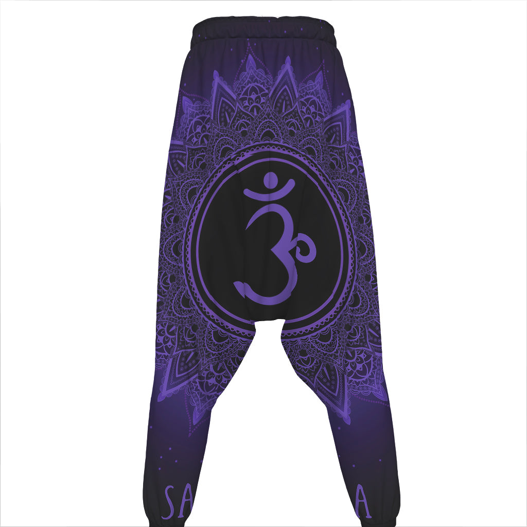 Sahasrara Chakra Symbol Print Hammer Pants