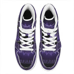 Sahasrara Chakra Symbol Print High Top Leather Sneakers